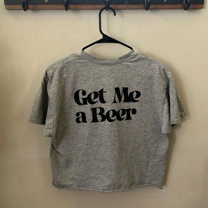 Get me a beer crop top